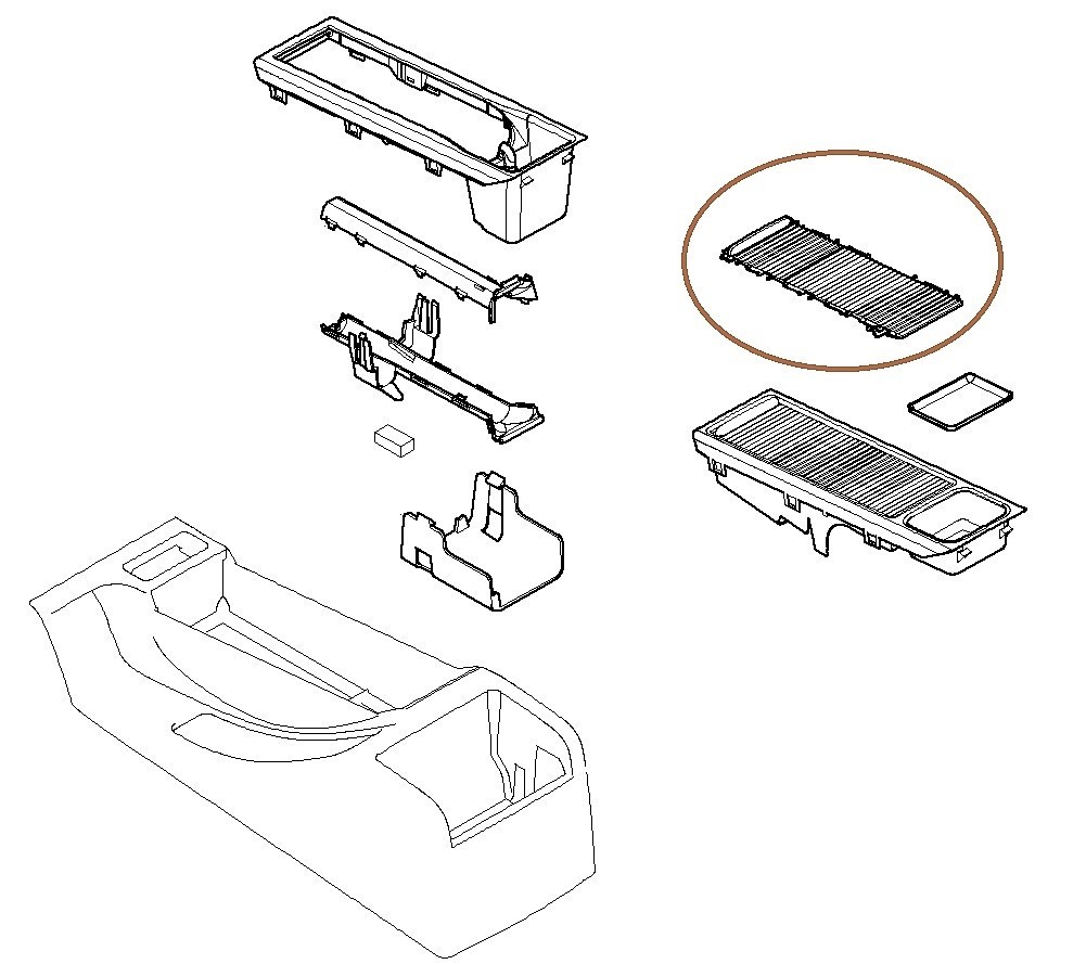 Rideau Console Centrale Bmw E46