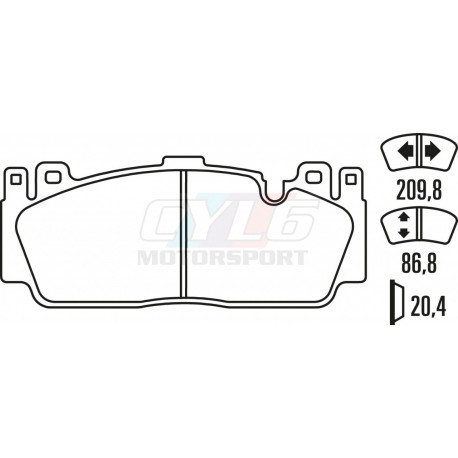 F2X PLAQUETTES AV FERODO RACING FCP4611