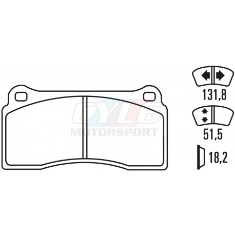 F87 M2 CS 4 PISTONS  PLAQUETTES AR DS2500 FERODO RACING FCP1281H