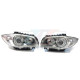 BMW SÉRIE 1 E81 E82 E87 E88 (04-11) PHARES AVANT DESIGN ANGEL EYES JAUNE FOND GRIS