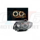 BMW SÉRIE 1 E81 E82 E87 E88 (04-11) PHARES AVANT DESIGN ANGEL EYES JAUNE FOND GRIS