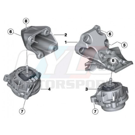 22116854251 SUPPORT MOTEUR GAUCHE BMW ORIGINE N13 BMW F20-21 F30-31