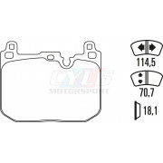 FDS4611 PLAQUETTE AV FERODO RACING DS PERFORMANCE F20 F21 F23 F22 F87 F30 F35 F80 F30 F80 F34 F31 F33 F83 F32 F82 F36 I8