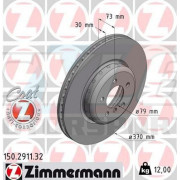 370x30 PAIRE DE DISQUES MSPORT AV ZIMMERMANN FORMULA F COAT Z  34106797606 34 10 6 797 606 6797606