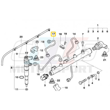 Tuyau de pression diesel 2 sur 4 BMW ORIGINE 13537787805