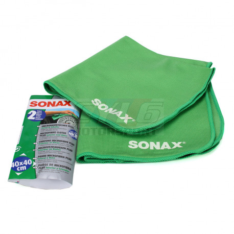 SONAX Chiffons microfibres PLUS Intérieur + Vitre 40x40cm