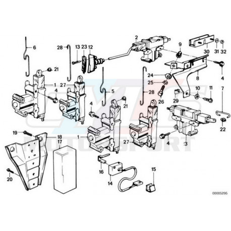 Commande electrique de couvercle de coffre arriere bmw origine 51261385115 51261385778